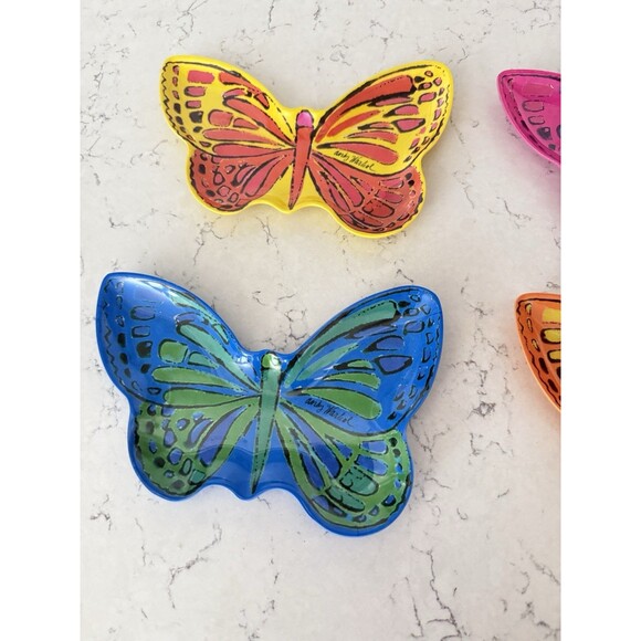 ANDY WARHOL Butterfly Melamine Plates Pop-Art  Appetizer Tray - Picture 3 of 6